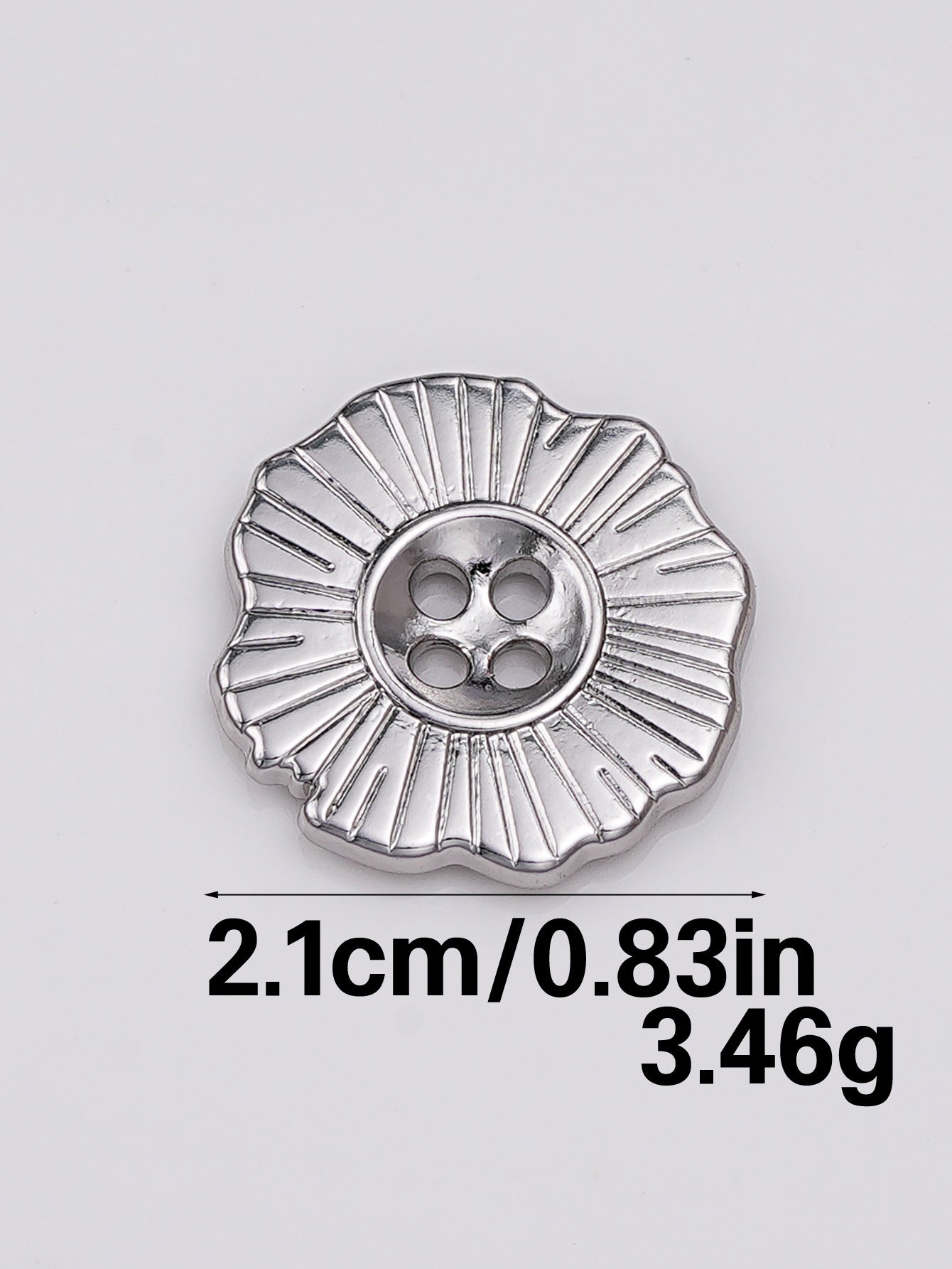 21mm 4-Hole Vintage Decorative Zinc Alloy Metal Buttons 20 Pack