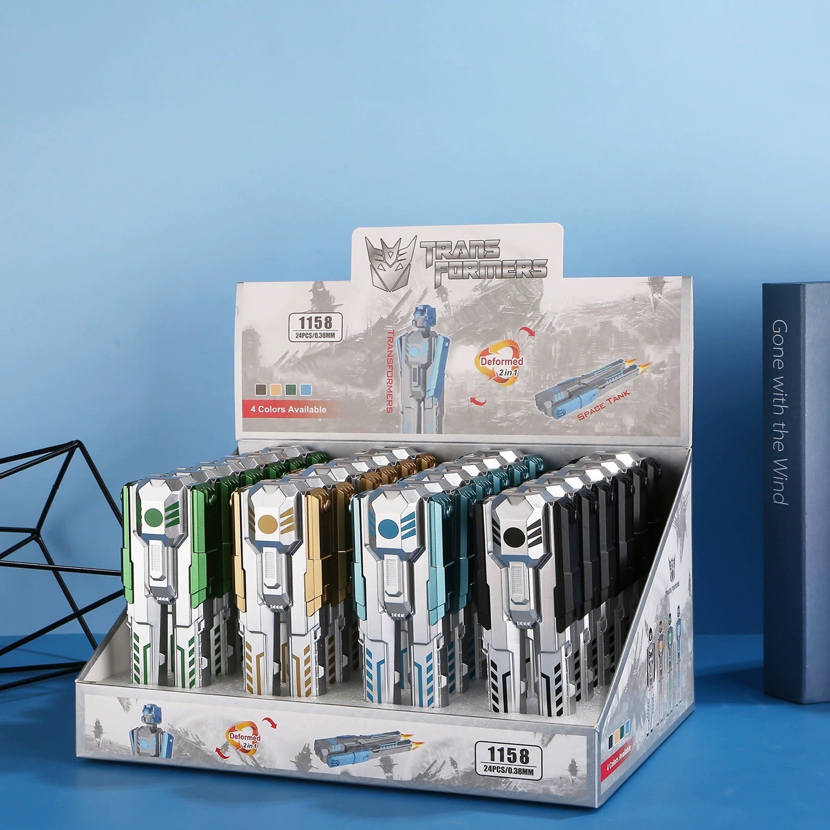 Transforming Robotic Gel Pen,4 Color Pack
