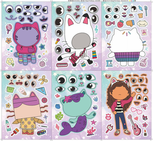 24 Sheets Gabby’s Dollhouse Stickers for Kids