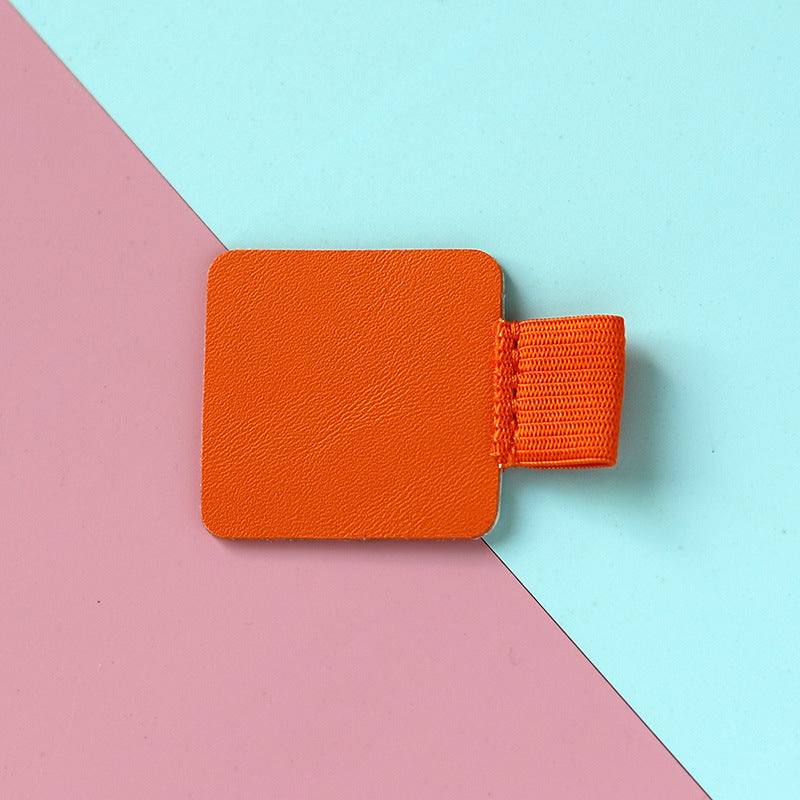 10pcs Self Adhesive Leather Pen Loop Holder for Notebooks Orange
