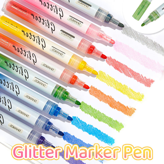 9 Colors Metallic Shimmer Markers Acrylic Paint Highlighters Pens 2.0MM