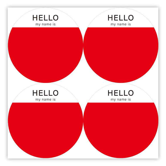 200Pcs Hello Name Tags Hello My Name is Stickers 8cm Round - TTpen