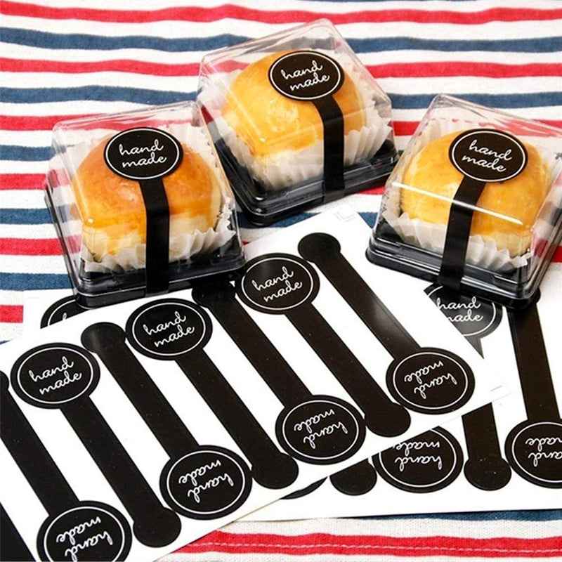 200pcs Hand Made Lollipop Sealing Sticker Black - TTpen