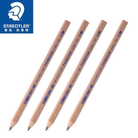 STAEDTLER Natural Wood Jumbo Triangular 2B Pencil,12 Pack