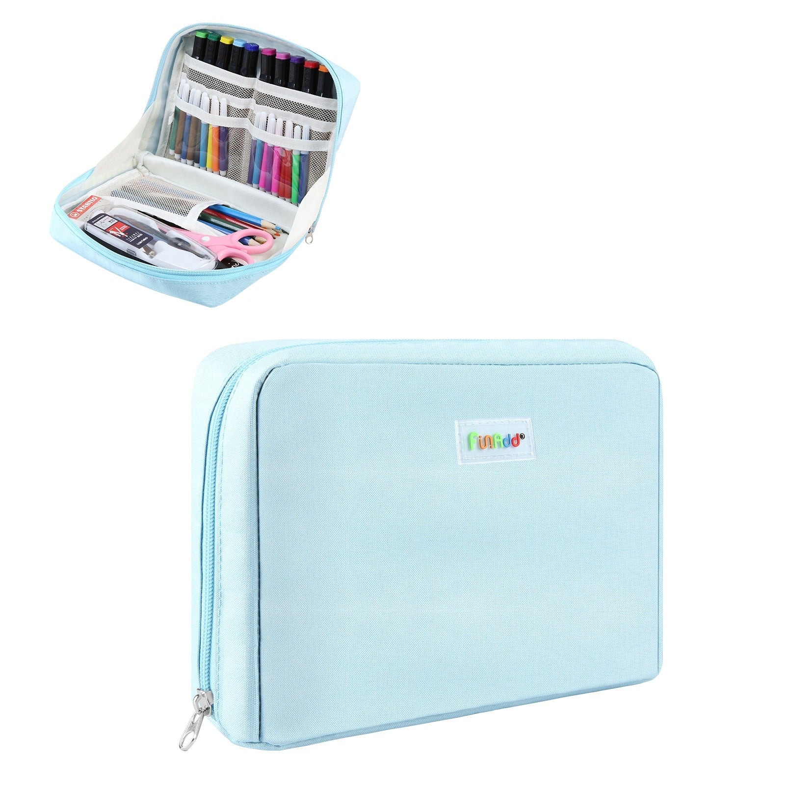 AddFun Portable Pencil Bag,Large Pencil Case for Teen Boys Girls