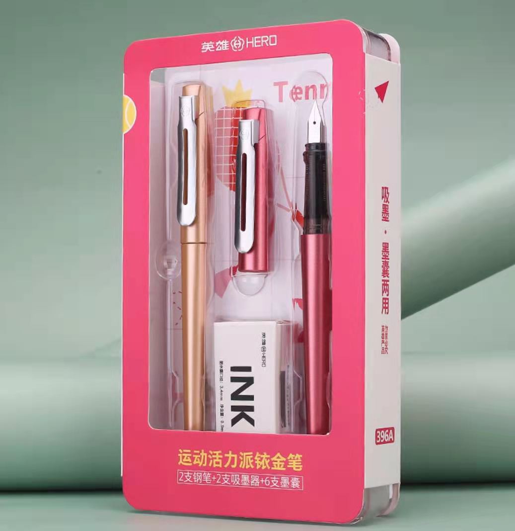 Hero Sports Vitality Iridium Fountain Pen Pink-Gold