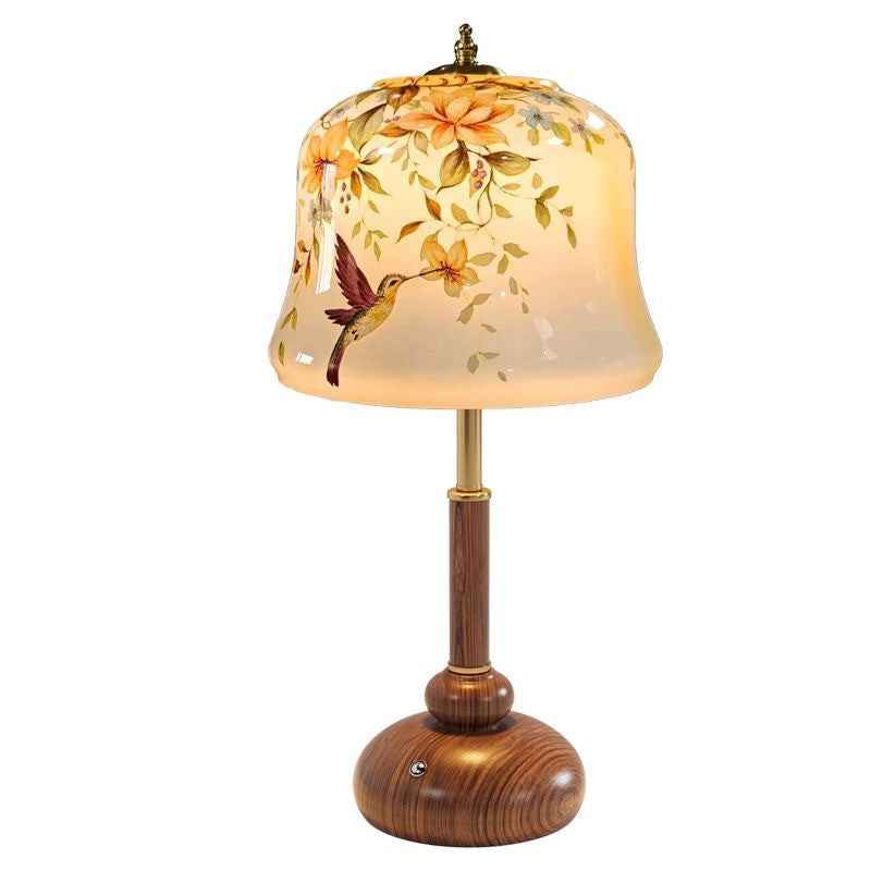 Tischlampe im Stil der Song-Dynastie – Vintage Lampenschirm aus Glas m