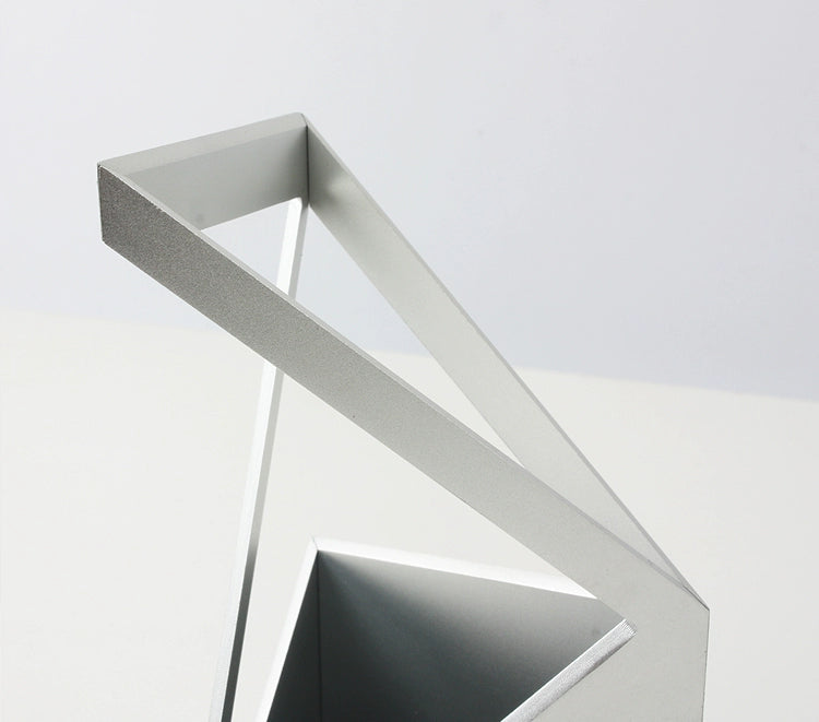 Architectural Aluminum Pen Holder - Modern Desktop Organizer