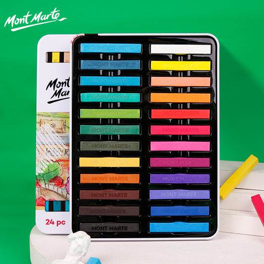 Mont Marte Soft Pastels in Tin Box Signature 24 Colours