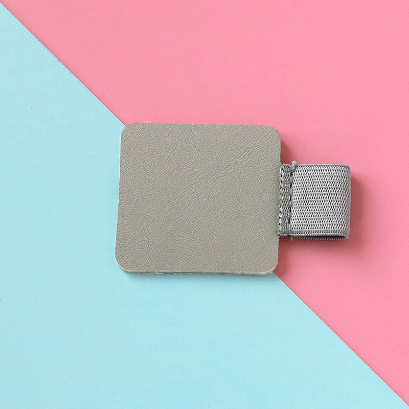 10pcs Self Adhesive Leather Pen Loop Holder for Notebooks Grey