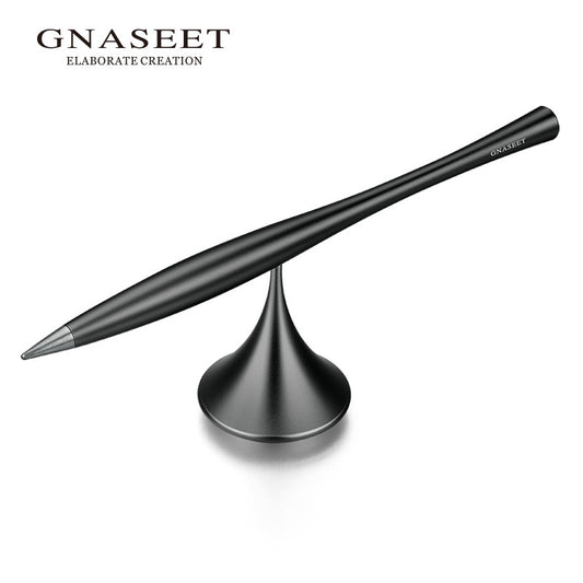 Inkless Eternal Metal Pen with Spinning Base Black