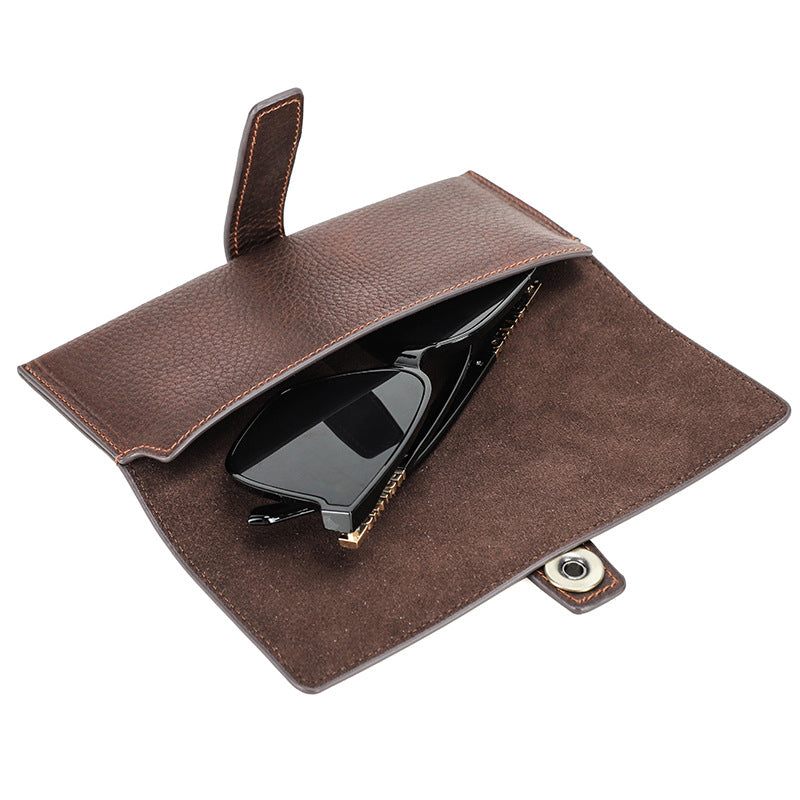 CONTACTS FAMILY Full-Grain Leather Sunglasses Case | Handcrafted