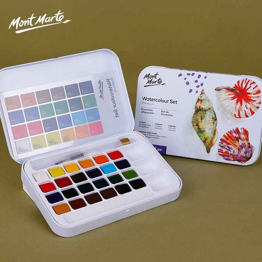 MONT MARTE 27 Piece Premium Watercolor Cake Set - TTpen
