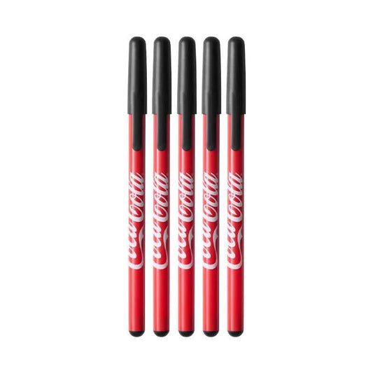 KACO Coca Cola Joy Gel Ink Pen,0.5mm,Black Ink,5 Pack