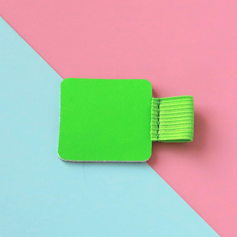10pcs Self Adhesive Leather Pen Loop Holder for Notebooks Green