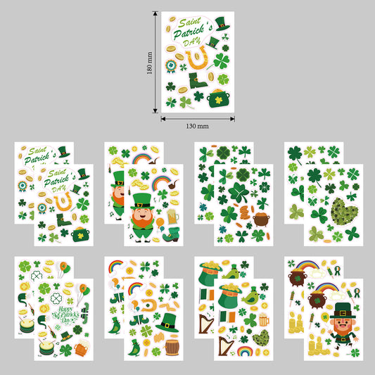 32 Sheets St Patricks Day Stickers for Kids Cards Crafts