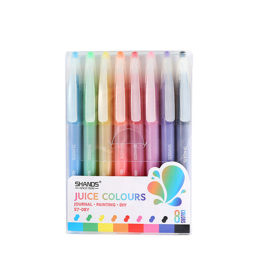 Juice Colours Liquid Gel Pen 0.5mm Fine Line Needle Tip 8 Pack