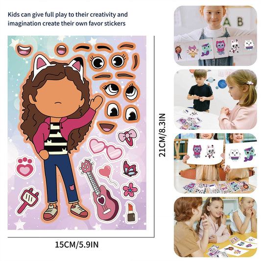 24 Sheets Gabby’s Dollhouse Stickers for Kids