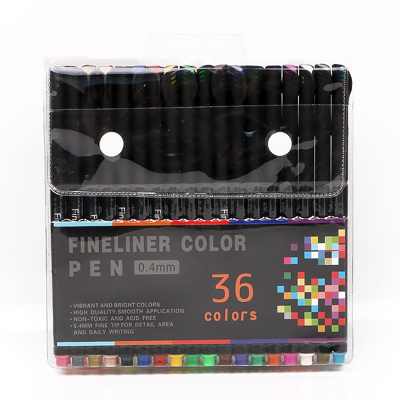 100 Colors Fineliner Fine Point Pens 0.4mm Drawing Markers 36 Pack