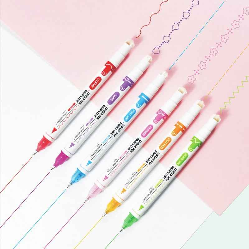 8PCS Curve Highlighter Flair Pens for Writing Journaling - TTpen