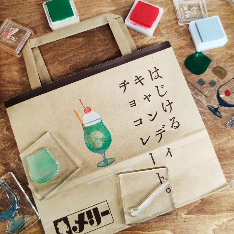 TO-MEI HAN Transparent Drink Cup & Straw Stamps