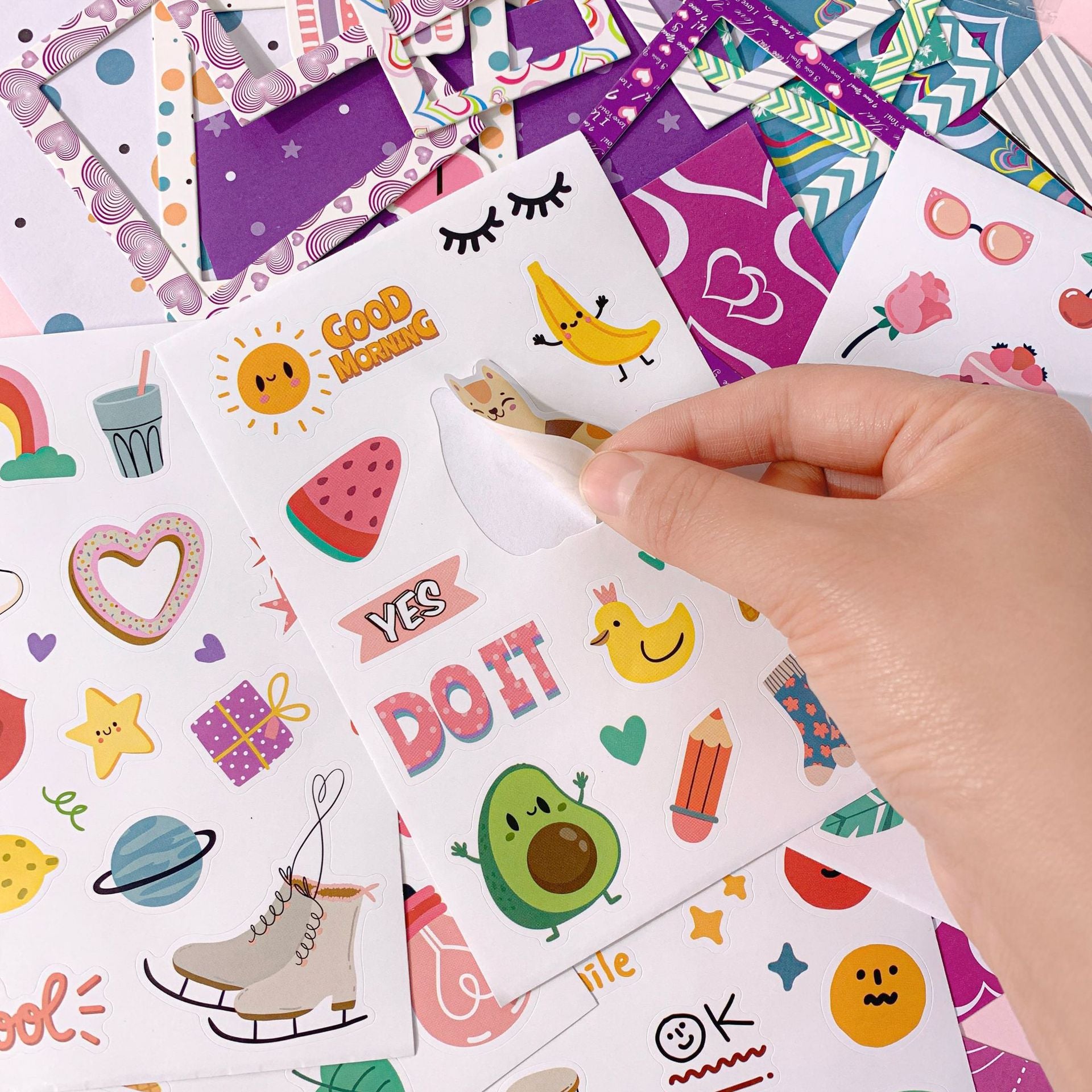 DIY Journal Kit for Girls 8-12 Purple Scrapbook Diary Supplies Set