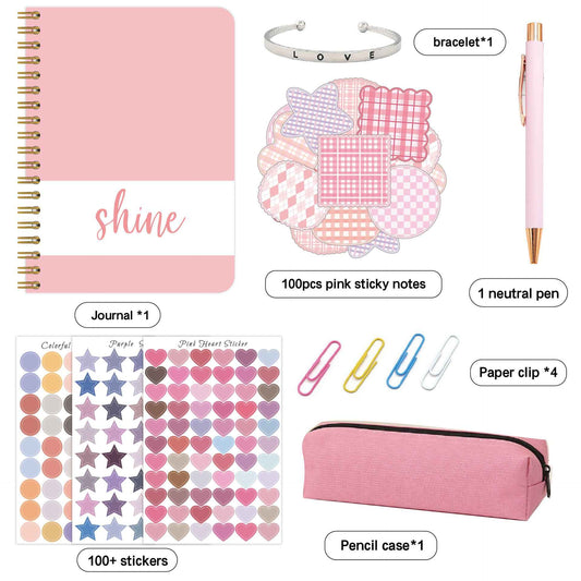 7pcs Shine Diary Notebook Pen Sticker Gift Set for Kids - TTpen