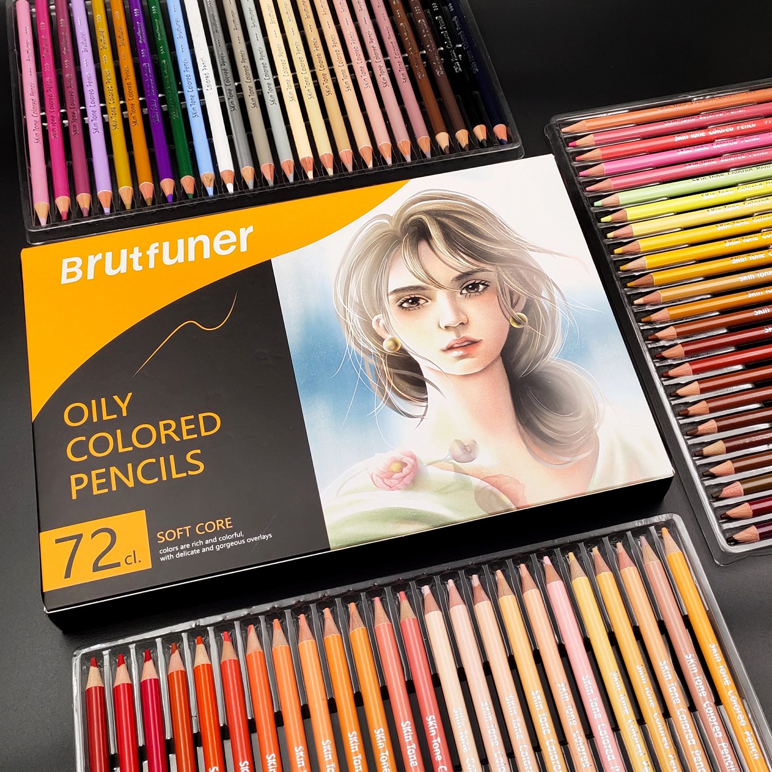 BRUTFUNER Skin Tone Colored Pencils 26/50/72 Colors