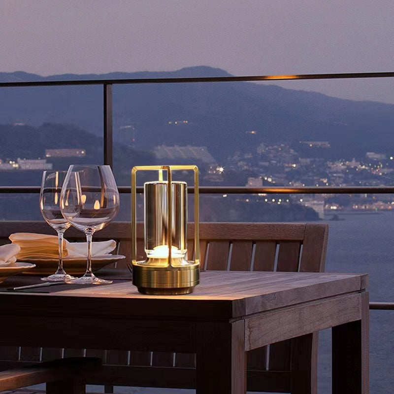 Portable Metal LED Table Desk Lamp Rechargeable Battery Powered