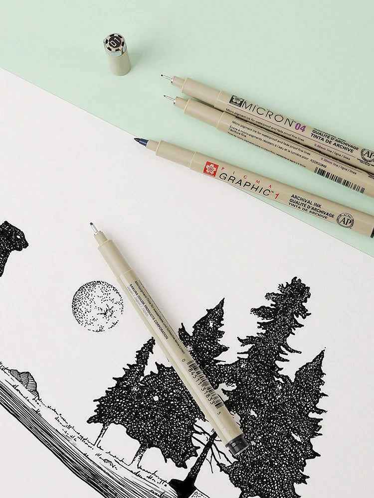 Sakura Pigma Micron Pen - Size 05 - 0.45 mm - Black (3 Pack) - TTpen