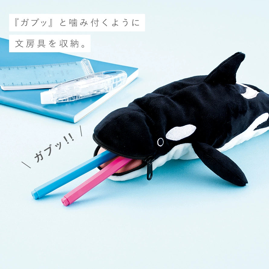 SetoCraft Japan Ocean Animal Plush Pencil Case Whale/Seal/Frog/Axolotl