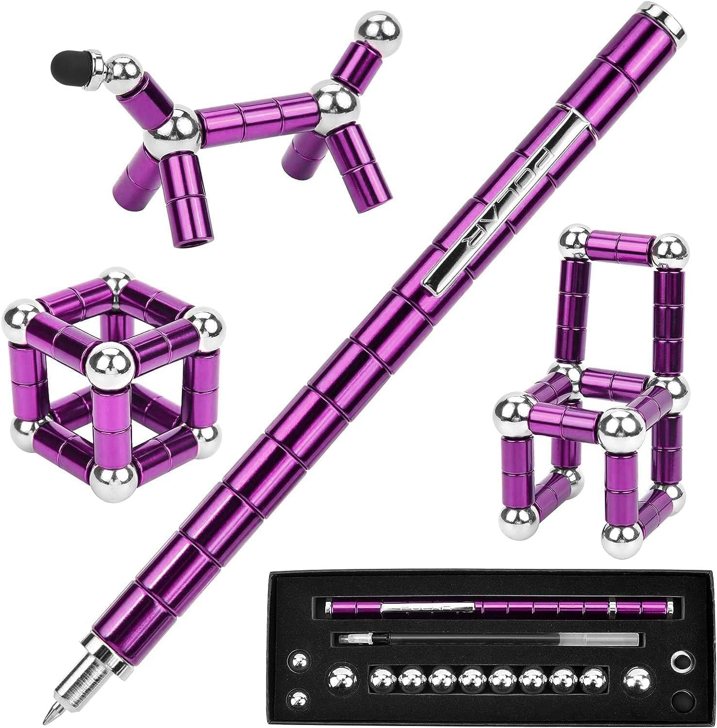 Metal Fidget Magnetic Pen Toy Gift Purple