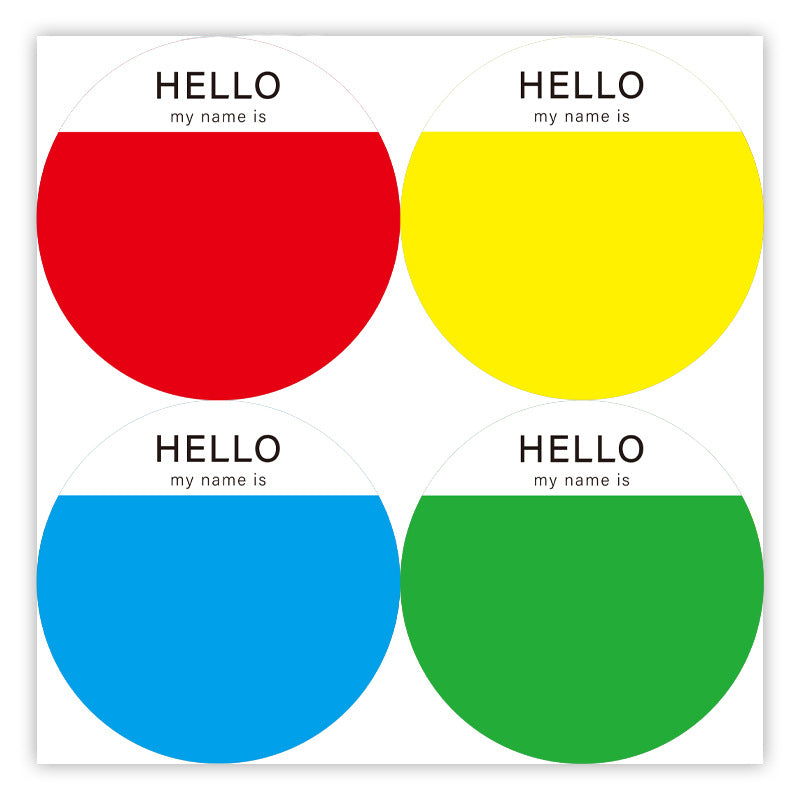 200Pcs Hello Name Tags Hello My Name is Stickers 8cm Round