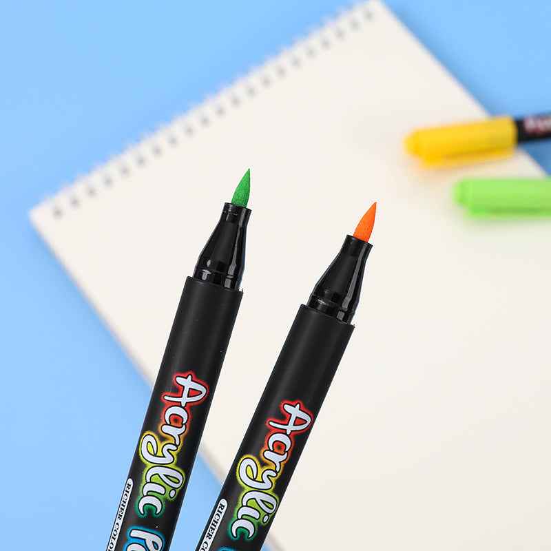 Guangna 24 Colors Brush Tip Acrylic Paint Marker Pens - TTpen