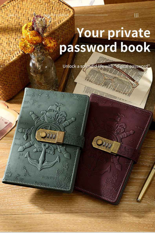 A5 Journal Retro Password Notebook Relief Sculpture - TTpen