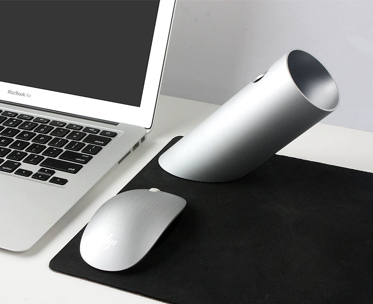 Tilted Aluminum Cylinder Pen Holder - Modern Desktop Organizer