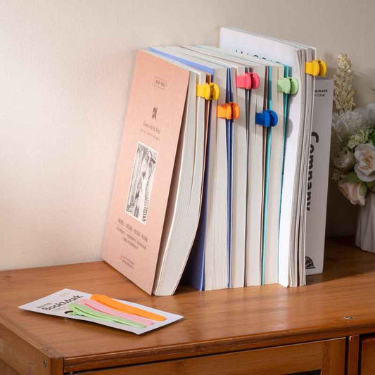 6pcs Automatic Silicone Bookmarks  for Reading Women Men Book Lovers