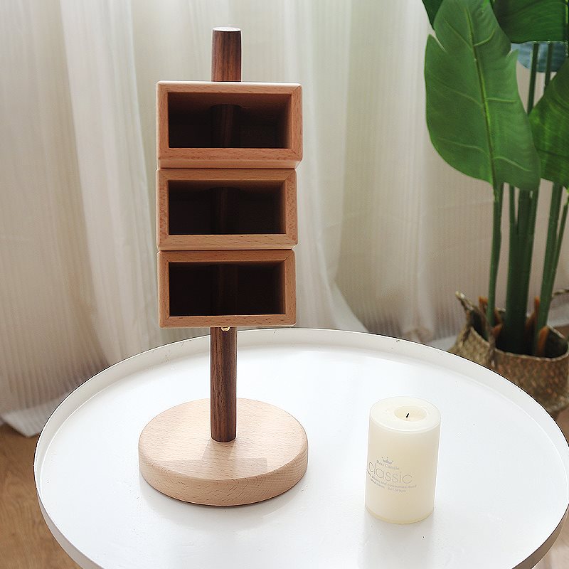 Wooden Desk Art Stackable Pen Organizer Storage Holder