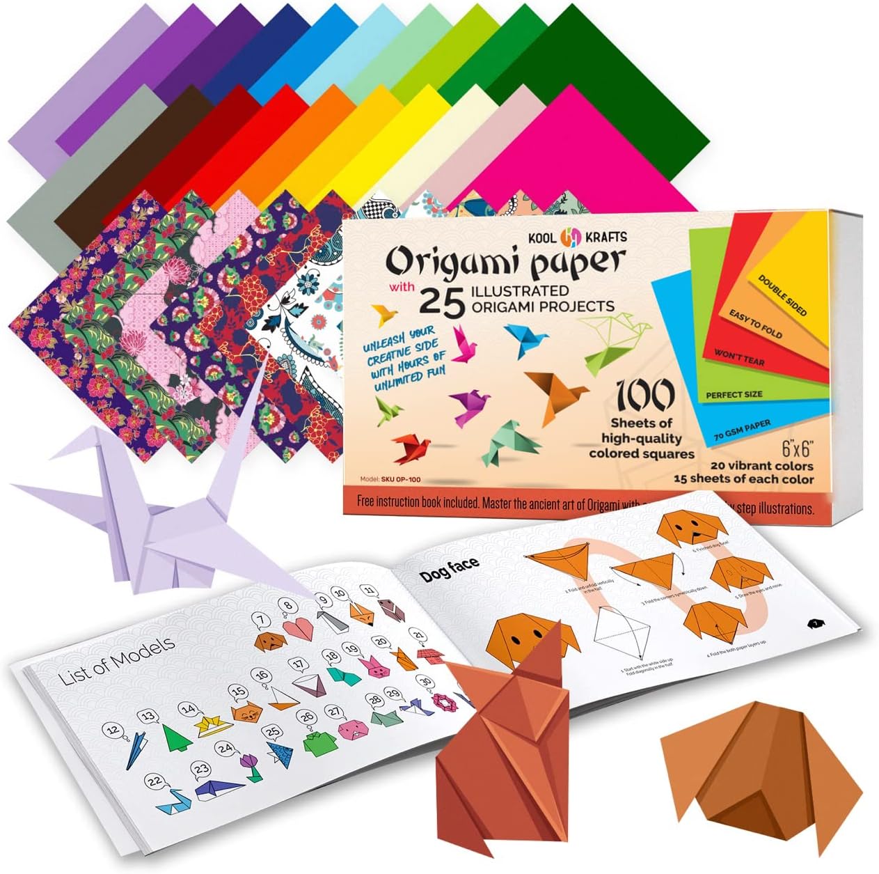 Origami Paper Kit 100 Sheets