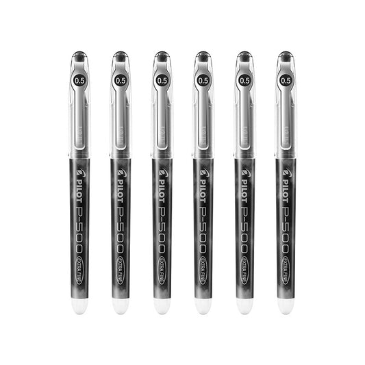 Pilot Precise P-500 Gel Ink Rolling Ball Pens,Extra Fine Point,6 Pack Black