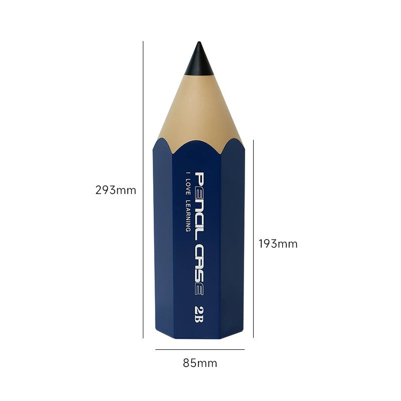 Pencil Shaped Pen Holder,Double Layer Desktop Pencil Storage Organizer Blue