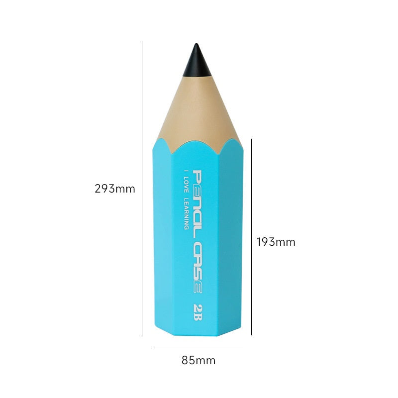 Pencil Shaped Pen Holder,Double Layer Desktop Pencil Storage Organizer Sky Blue
