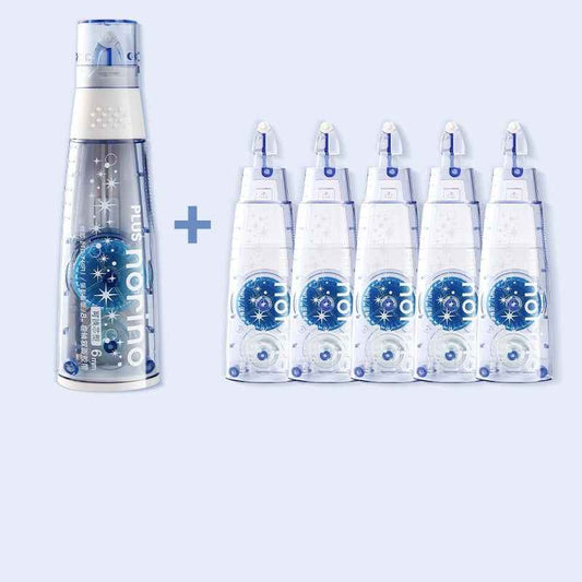 PLUS Glue Tape 1/4" Wide Adhesive,1 Body with 5 Refills