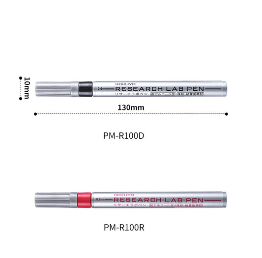 KOKUYO RESEARCH LAB PEN Alcohol-Resistant Marker Black and Red