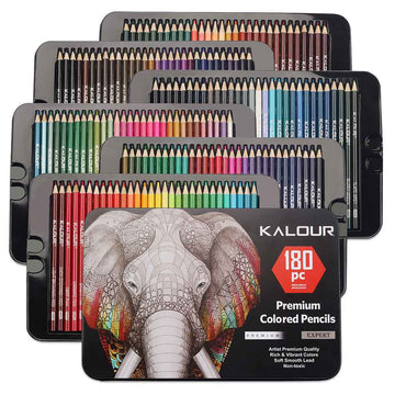 KALOUR 180 Oil Based Colored Pencil Set for Adults Artists Kids Tin Box - TTpen