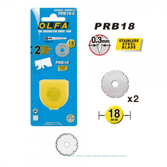 OLFA RB18-2 18mm Spare Perforation Rotary Blades, 2-Pack