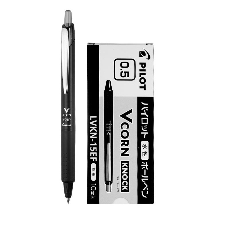 Pilot Water-Based Ballpoint Pen V Corn Knock 0.5mm Black 5/10PCS - TTpen