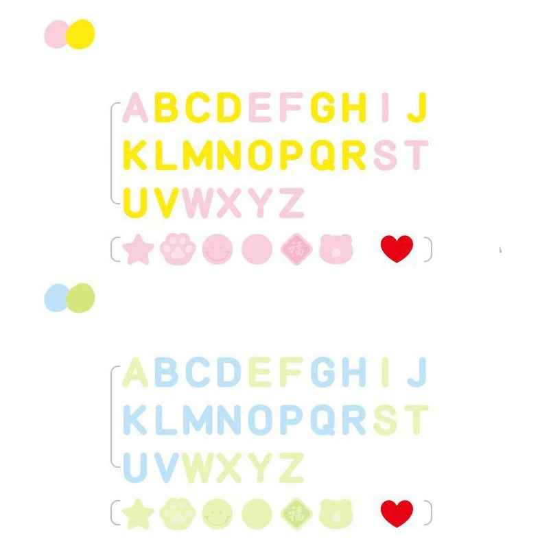 Pocket Gel Pen 0.5MM Black Ink 3 Pack with DIY Letter & Heart