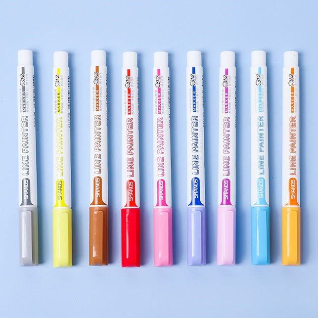 SHANDS 12 Colors Double Line Outline Pens