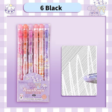 SHANDS Cheese Rabbit Erasable Gel Pens 12 Pack(6 Blue 6 Blue Ink)